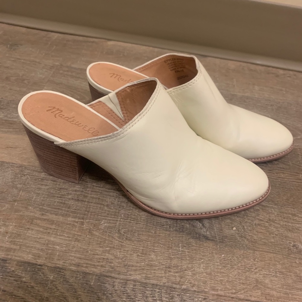 Made well white Harper mule size 8.5